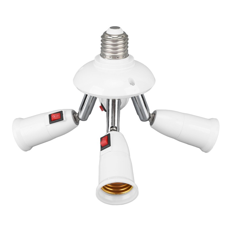 Light Splitter Socket 4 in 1 Bulb Splitter E26 E27
