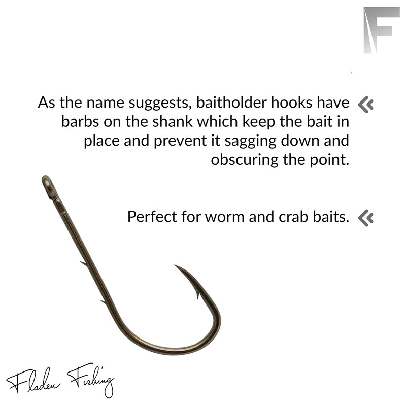 FLADEN - Baitholder Worm Sea Fishing Hooks 100 to 200