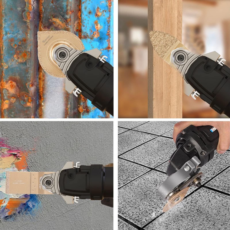 Vearter 4PCS Carbide Multi Tool Blade, Multitool Blades Quick Release