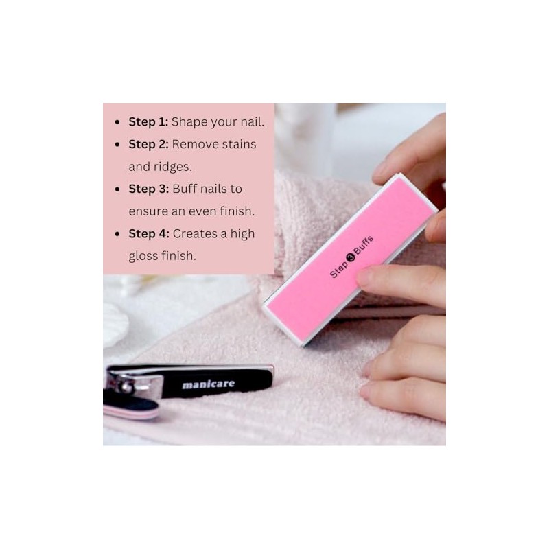Manicare Manicare Nail Buffing Block, 4 Sided Nail File And