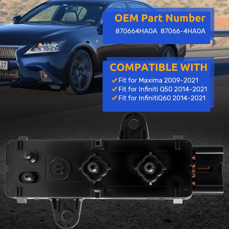870664HA0A Front Passenger Side Power Seat Control Switch for Nissan