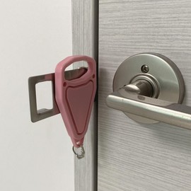 Portable Double-Lock Door Lock - Pink Double Lock