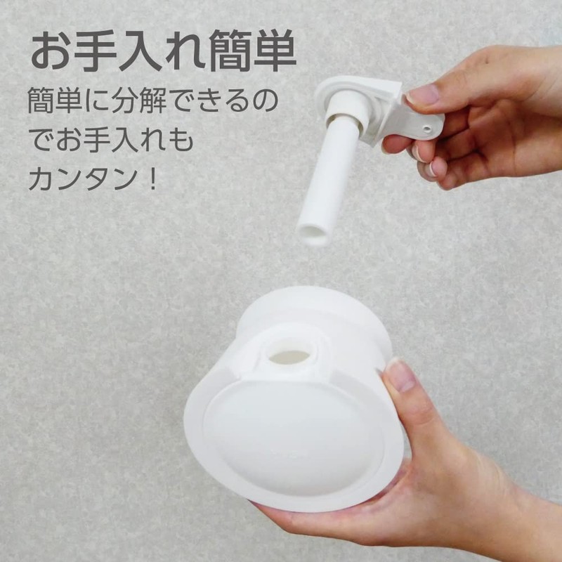 SANEI ウォールソープディスペンサー 吸盤式 シャンプーや液体洗剤用 容量300ml 白 PW1710-W4