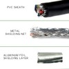 Willwewon 5Ft 1.5m 26AWG DB9 Male RS232 9 Pin Serial