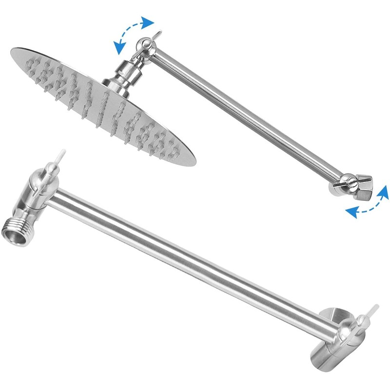 NearMoon Adjustable Shower Arm Universal Connection, Extension Arm, Adjust Angle