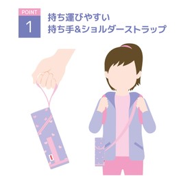 Thermos APG-352 PL-HT My Bottle Pouch with Strap, for 11.8 - 13.5 fl oz (350 - 400 ml) Bottles, Purple Hearts