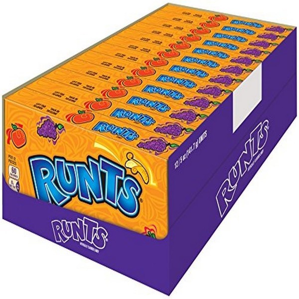 Runts Fruit Flavored Hard Candy, 5 Ounce Movie Theater Box (Pack of 12)