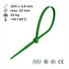 intervisio Cable Ties 200 mm x 4.8 mm Green Pack