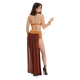 YEEYAO Princess Leia Costume Women Slave Leia Cosplay Jabba's Prisoner Gold Bikini Outfit Plus Size