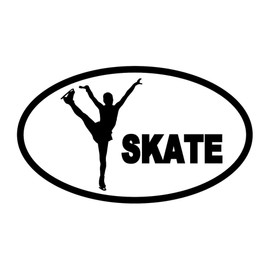 CafePress Figure Skater Oval Sticker Oval Car Bumper Sticker