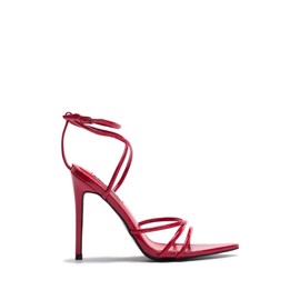 Cape Robbin ADA Red Super Strappy Pointy Open Toe Ankle Strap Stiletto Heel (10)