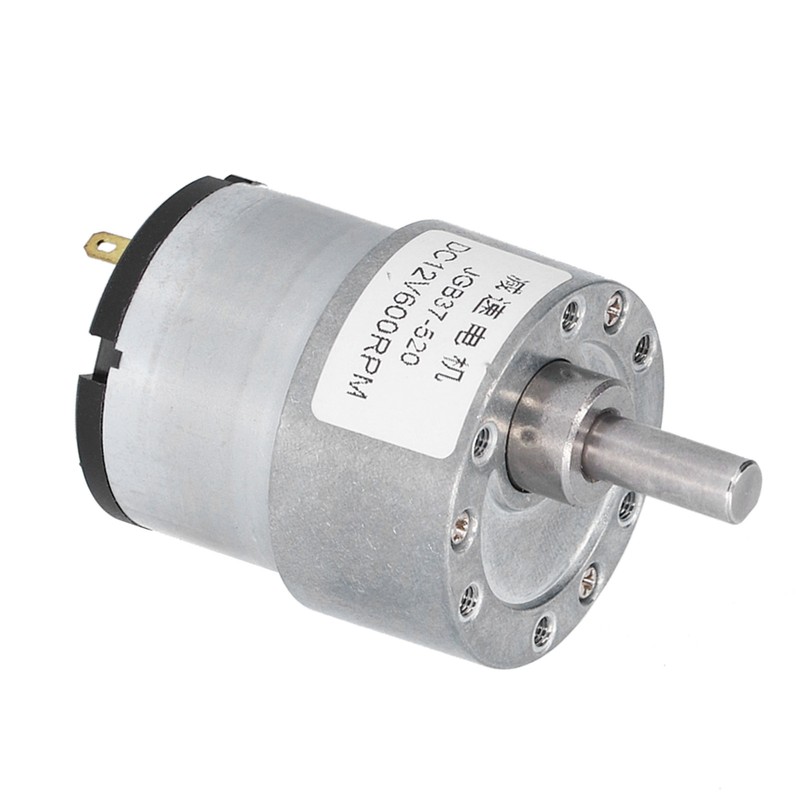 JGB37‑520 12V 600RPM DC Worm Gear Motor Turbo Reducer Shaft