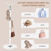 Waavryee Modern Metal Coat Rack Stand, 360°Rotary Coat Rack Freestanding