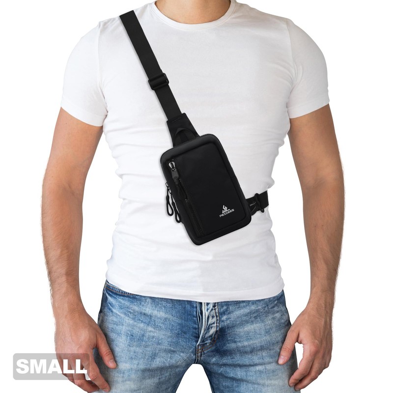 Peicees Small Crossbody Bag for Men Women Mini Sling Bag