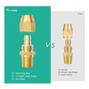 Pronese 2pcs Premium Solid Brass Pneumatics Reusable PU Hose-End Repair