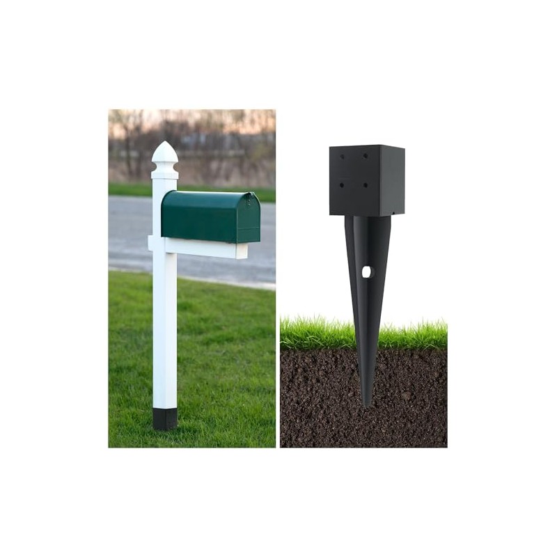 1 Pcs 4x4 Fence Post Anchor Ground Spike 16"(Inner Size