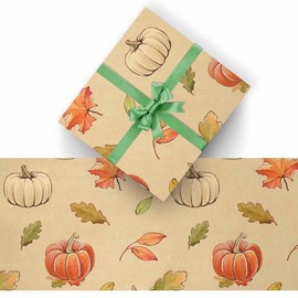 Sepmxagt Au-tumn Watercolor Pattern Holiday Gift Paper for Women Men Kids, Thoughtful Tissue Paper Roll 58"x 23" Wrapping Paper for Birthday Wedding Mother's Day 3 Rolls