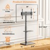 Afaloona Universal Floor TV Stand,TV Floor Mount Stand with Removable
