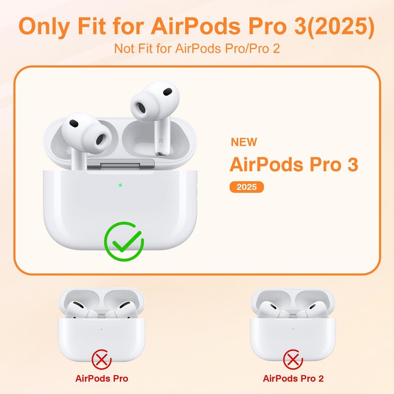 5 Pairs Replacement Ear Tips for AirPods Pro 3 Silicon