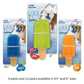 Cool Pup Cooling Dog Toy - Rocket Pop Large,Red,Blue,white