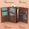 ekavale Ladies Leather Wallet Flower RFID Blocking Long Wallet with