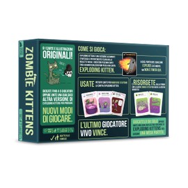 Asmodee - Zombie Kittens - Card Game, Party Game, 2-5 Players, 7+ Years, Italian Edition