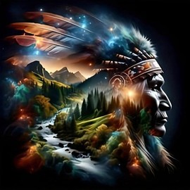 5D DIY Diamond Arts Colorful Painting Kit, 1 Set Tribal Characters Pattern DIY Diamond Arts Colorful Painting without Frame, Handmade Art Crafts for Home Decor - Size: Round 40x40cm, pattern: Tribal Characters