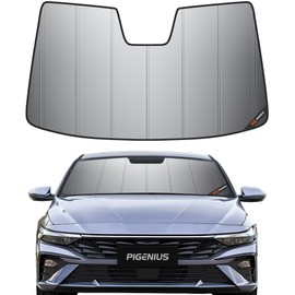 Pigenius Windshield Sun Shade for Hyundai Santa Cruz,Tucson 2022-2024,Thick Front Windshield Sunshade,6 Layers Sun Shield,Accordion Fold,Sutureless Version