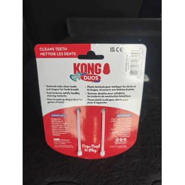 KONG Duos Dental Football Md/Lg Textured Easy Grip Dog Fetch & Chew Toy 5.5"