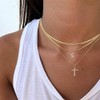 TASISO Layered Gold Necklaces for Women Tiny Initial Necklaces 14K