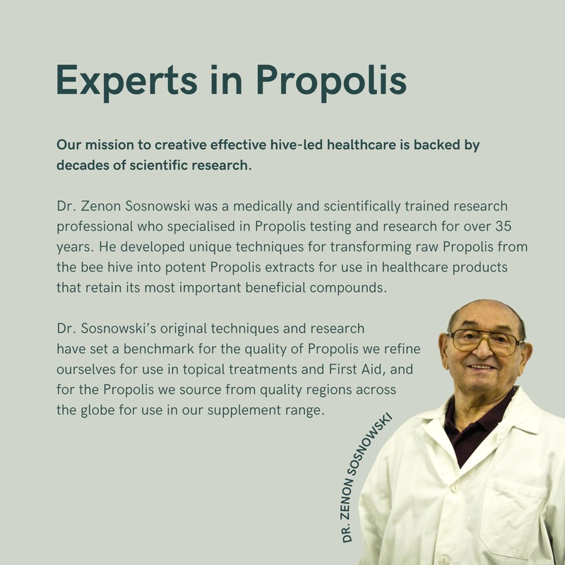 Dr. Sosnowski's Bee Propolis | 1500mg High Potency | Hive-derived