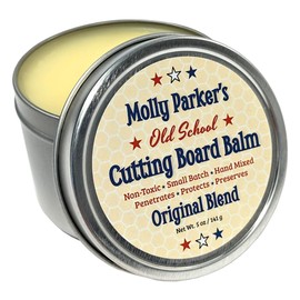 Molly Parker's Cutting Board Balm - Food Safe - Cutting Board Sealer & Wood Finish - Made in America