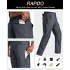 Rapoo Hiking Pants for Mens with Pockets Comfy Lightweight Waterproof