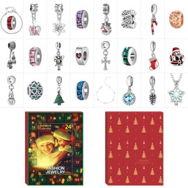 Advent Calendar, 2024 Christmas Calendar Jewelry,Christmas DIY Bracelets Fashion Jewelry,Christmas DIY Bracelets Fashion, 2024 Christmas Advent Calendar for Girls. (Advent Calendar Gift)