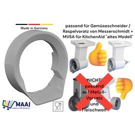 Replacement Locking Ring for Fork Attachment/Vegetable Cutter from Messerschmidt and KitchenAid Old Model – Made in Germany