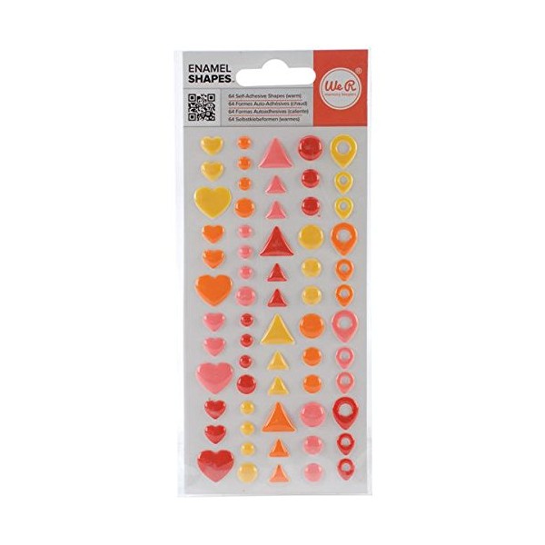 We R Memory Keepers Enamel Dots and Shapes Warm Pads, 64 Per Package