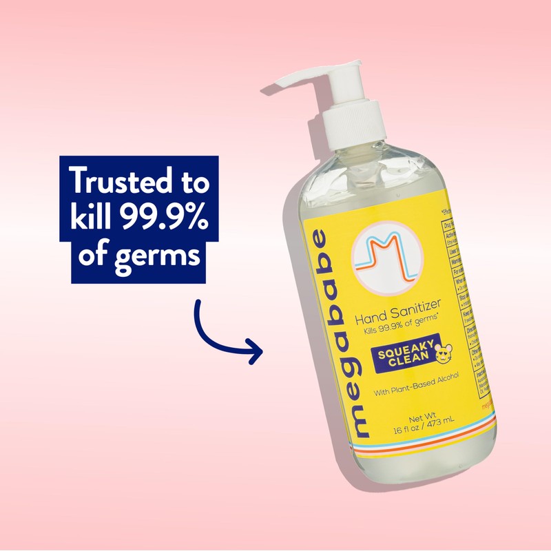 Megababe Squeaky Clean Hand Sanitizer Pump 16oz
