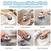 2Pack Stainless Steel Wool Scrubber with Handle, Scrubbing Scouring Brush