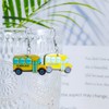 Lovely Original Unique School Bus Hanging Earrings in Resin Cartoon