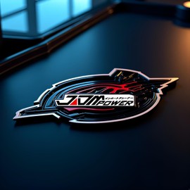 Black Creative JDM Power Car Sticker Window Bumper Decal，Universal Bumper & Window Deco