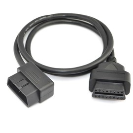 OBD2 3ft 100cm OBD-II OBD2 Right Angle 16 Pin Auto Car Male to Female Extension Cable Diagnostic Extender Cord Adapter (Male to Female(Right Angle))