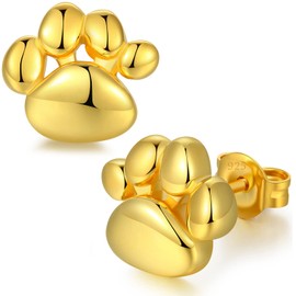 Paw Earrings Gold Stud Earrings for Women 925 Gold Earrings Women Sterling Silver Earrings Cat Jewelry Silver Earrings Nickel Free Earrings