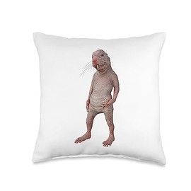 I Just Really Like Naked Moles Ok? Funny Naked Mole Rat Throw Pillow