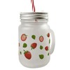 speecheese Strawberry Mason Jar with Handle Drinking Glass with Lid