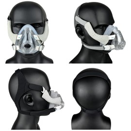 Upgraded 2 Packs Airfit F20 Headgear Strap CPAP/BiLevel Headgear Straps Replacement with 2 Strap Covers and 4 Clips for AirFit F20 AirTouch F20 Size Medium (Gray // Black)