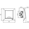 Flush-Mounted On/Off Switch, LED, Plug-In Terminal, All-in-One, Series G1 Pure