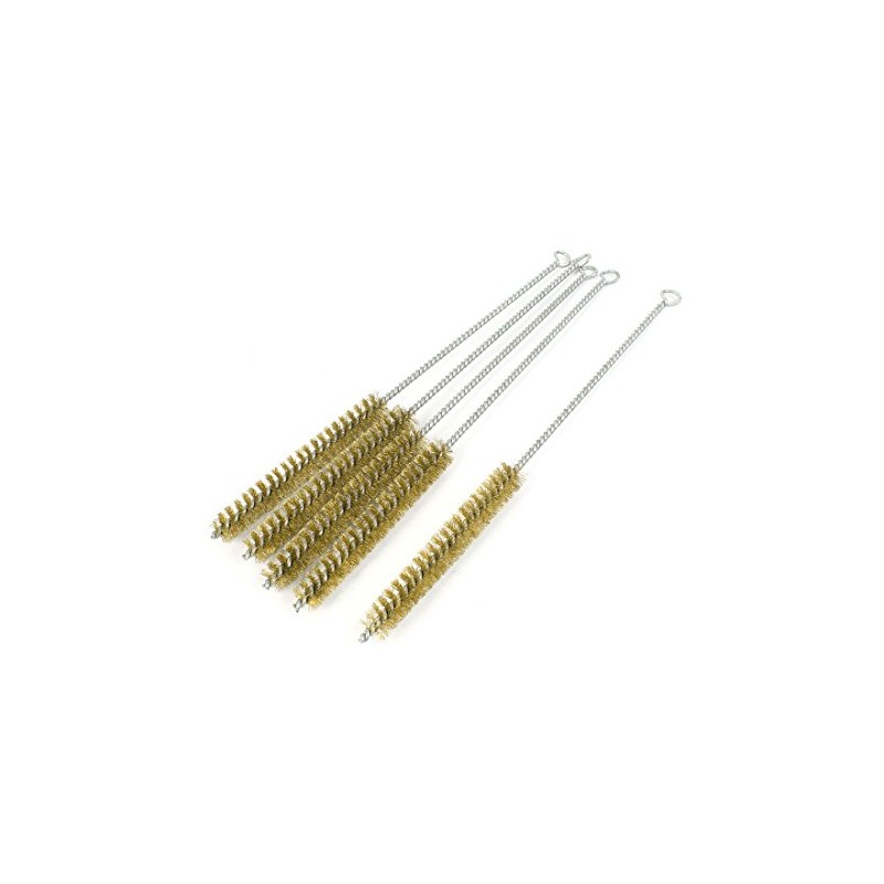 sourcing map Brass Wire Tube Brush Cleaning Tool 15mm x