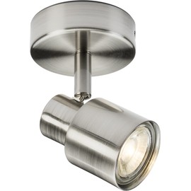 Knightsbridge GU10 Adjustable Spotlight, Pressed Steel, 50 W, Brushed Chrome CSP1BC