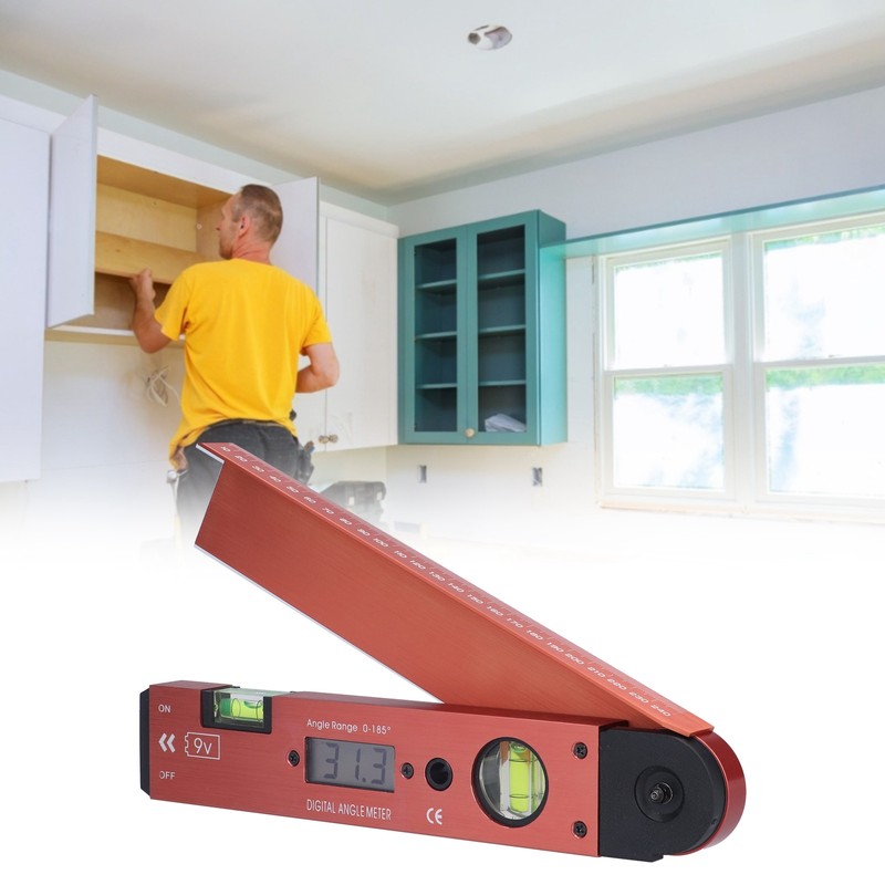 LCD Digital Protractor Inclinometer Portable Angle Finder Gauge with Level