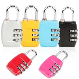 Combination Padlock, 6Pack Luggage Locks Code Padlock, 3 Digit Outdoor Heavy Duty Waterproof Combination Lock for Gym Locker, Sports Locker,Travel Lock for Suitcases & Bag